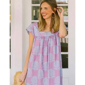 Navybleu x Lisa Lerch Floral Hydranea Girlhoodcore Mini Dress Sz. S